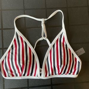 Striped Abercrombie & Finch Bikini Top